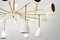 Lámpara de araña Mid-Century de latón marfil, años 60, Imagen 6