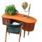 Danish Kidney-Shaped Desk in Teak with Bar Cabinet and Bookshelf, 1950s 19