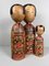 Vintage Kijiyama Family Kokeshi Puppen von Ogura Kyutaro, 1960er, 3er Set 4