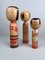 Vintage Kokeshi Yajiro Family, 1960s, Set of 3 5