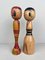 Famille Kokeshi Yajiro Vintage, 1960s, Set de 2 3