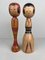 Famille Kokeshi Yajiro Vintage, 1960s, Set de 2 1