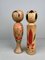 Figurines Kokeshi Vintage, 1960s, Set de 2 1