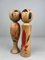 Vintage Kokeshi Figuren, 1960er, 2er Set 2