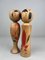 Vintage Kokeshi Figurines, 1960s, Set of 2 2