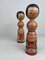 Bambole Kokeshi vintage di Okuse Tetsunori, anni '60, set di 2, Immagine 3