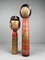 Statuette Kokeshi vintage, anni '60, set di 2, Immagine 1