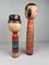 Figurines Kokeshi Vintage, 1960s, Set de 2 5