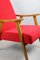 Vintage Red Velvet Armchair, 1970s 2
