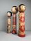 Vintage Kokeshi Narugo Tsugaru Figuren, 1960er, 3er Set 4