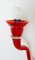 Rote Wandlampe aus Muranoglas von Giuseppe Righetto für Artemide, Italien, 1990er 9