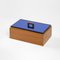 Wooden Box and Blue Glass Lid by Pietro Chiesa for Fontana Arte, 1940s 1