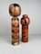 Vintage Kokeshi Figuren, 1960er, 2er Set 5