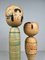 Vintage Kokeshi Rattle Figurines, 1960s, Set of 2 2