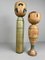 Vintage Kokeshi Rattle Figurines, 1960s, Set of 2 1