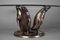 Table Basse Pingouin Sculpturale en Bronze par Joseph Guiseppe Daste, 1920s 5