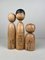 Vintage Kokeshi Kijiyama Figuren, 1960er, 3er Set 5