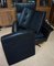 Mid-Century German Black Leather Swivel Lounge Chair by Goldsiegel, 1969 13