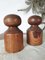 Vintage Alpine Bottles or Vases in Turned Ash Wood, 1960s, Set of 2 2