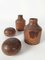 Vintage Alpine Bottles or Vases in Turned Ash Wood, 1960s, Set of 2 21