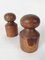 Bottiglie o vasi vintage in legno di frassino, anni '60, set di 2, Immagine 1