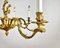 Bronze Chandelier with Cherub Figurine for 8 Light Points, France, 1950s 4