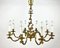 Bronze Chandelier with Cherub Figurine for 8 Light Points, France, 1950s, Image 1