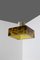Lampe à Suspension en Verre de Murano Ambré par Archimede Seguso pour Seguso, 1950s 1