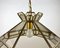 Lámpara de araña de vidrio ahumado y latón de JBS Leuchten, Germany, Imagen 5