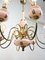 Large Mid-Century Chandelier in Brass and Glass, Image 4