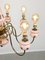 Large Mid-Century Chandelier in Brass and Glass 10