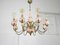 Large Mid-Century Chandelier in Brass and Glass, Image 1