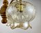 Vintage Glass Plafond Chandelier with Wooden and Brass Fittings, Belgium, 1980s, Image 7