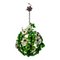 Grüne Vintage Murano Murano Blumen Hängelampe, 1960er 2