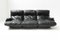 Vintage Marsala Sofa in Black Patchwork Leather by Michel Ducaroy for Ligne Roset 17