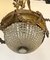 Lámpara colgante de bronce y cristal, años 60, Imagen 7