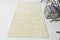 Vintage Beige Wool Pomp Rug 1