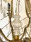 Lámpara de araña de hierro dorado y vidrio, años 60, Imagen 2