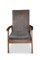 Mid-Century Danish Modern Beech Open Frame Easy Armchair with Taupe Velvet Upholstery, 1960s 3