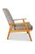 Mid-Century Danish Modern Beech Open Frame Easy Armchair with Taupe Velvet Upholstery, 1960s, Image 2