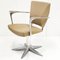 Pivoting Armchairs in Leather and Aluminum, 1970, Set of 2 1