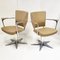 Pivoting Armchairs in Leather and Aluminum, 1970, Set of 2 3