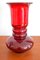 Red Glass Vase by Prof.Zbigniew Horbowy, 1970s 2