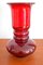 Vase en Verre Rouge par Prof.Zbigniew Horbowy, 1970s 2