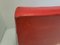 Sedia Canape vintage in skai rosso e acciaio, anni '60, set di 3, Immagine 5