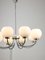 Vintage Italian Chandelier in Chrome and Opaline, 1970s, Image 6