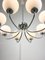 Vintage Italian Chandelier in Chrome and Opaline, 1970s 11