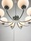 Vintage Italian Chandelier in Chrome and Opaline, 1970s, Image 11