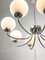 Vintage Italian Chandelier in Chrome and Opaline, 1970s 7