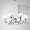 Vintage Chandelier in Chrome and Opaline, 1970s, Image 1